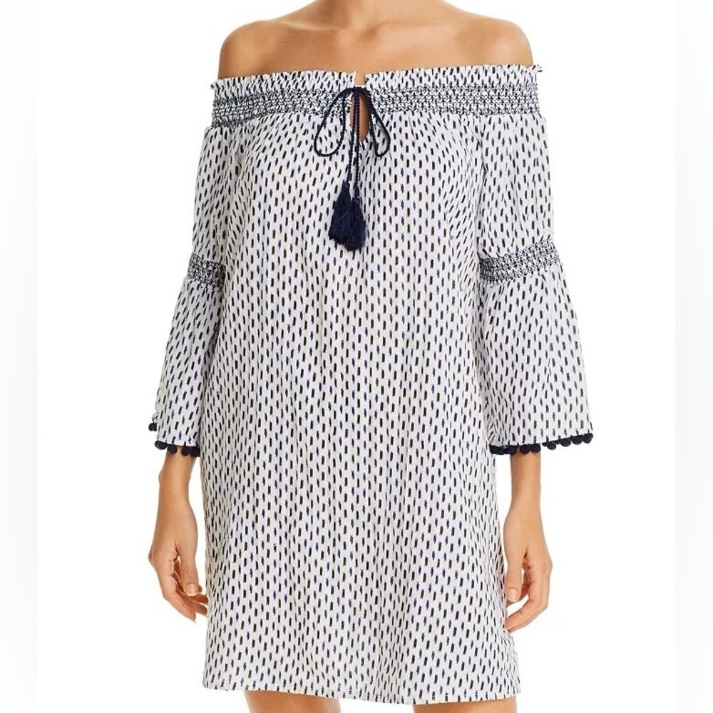 NWT Tommy Bahama Canyon Sky Off-Shoulder Dress Tunic Womens Size S